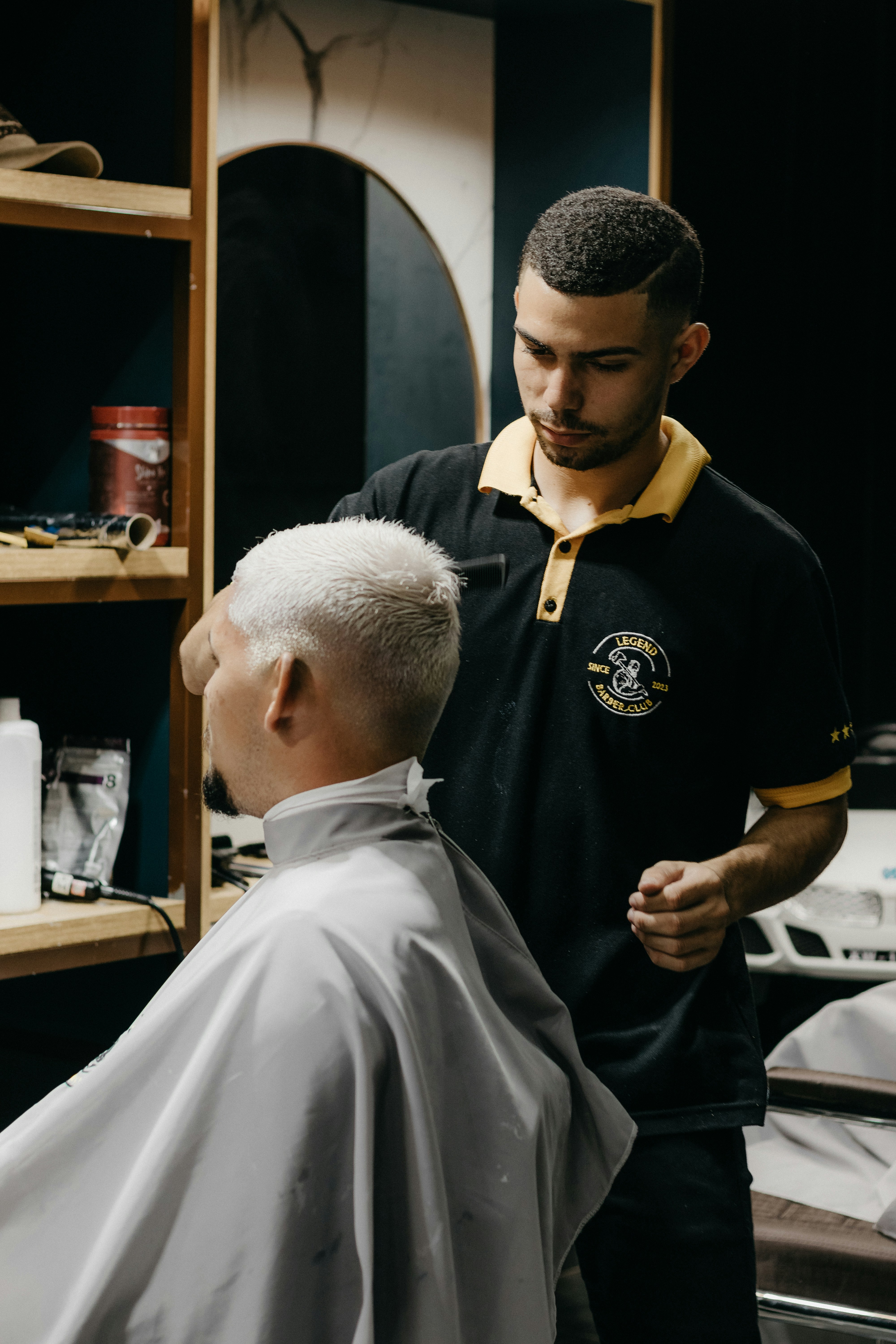 Barber at work at Interlude Studio